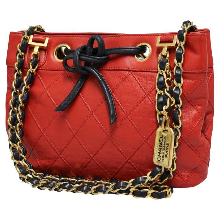 Vintage Red Mini Chanel Bag For Sale