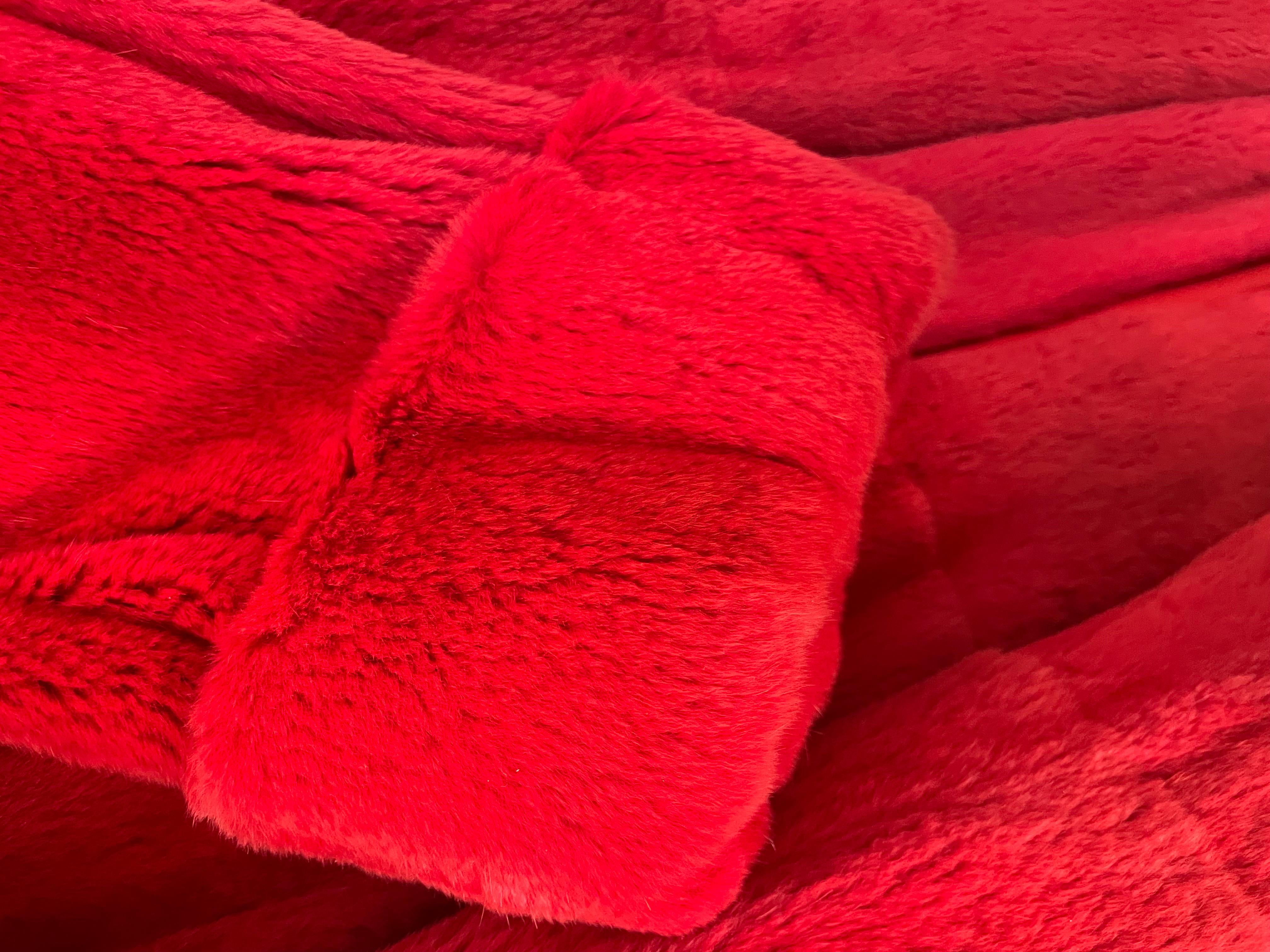 Vintage Red Mink Fur Full Length Coat 4