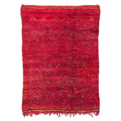 Vintage Red Moroccan Beni M'Guild Rug