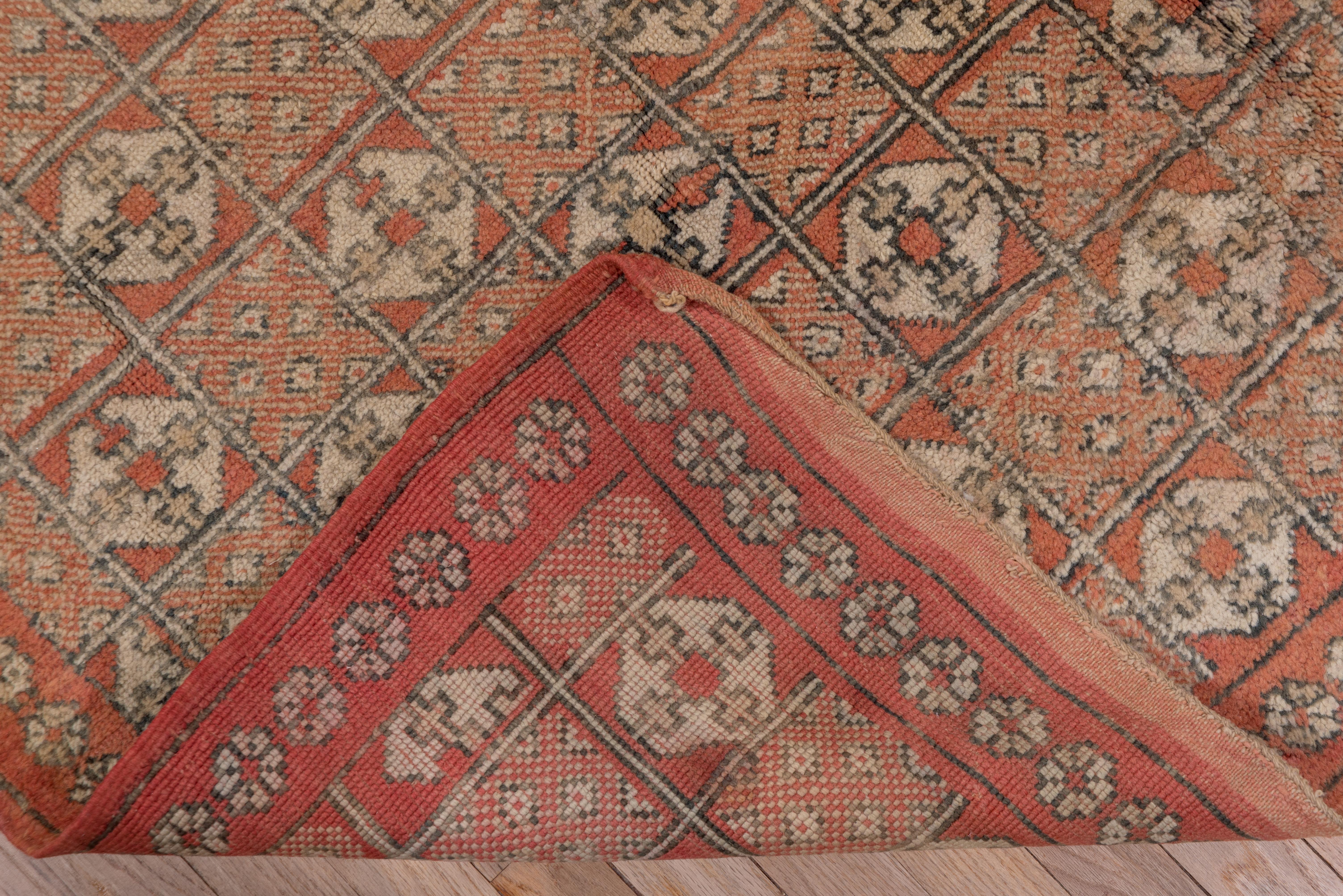 Hand-Knotted Vintage Red Moroccan Carpet