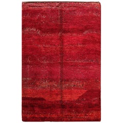 Vintage Red Moroccan Rug 70564. Size: 5 ft 7 in x 10 ft 10 in (1.7 m x 3.3 m)
