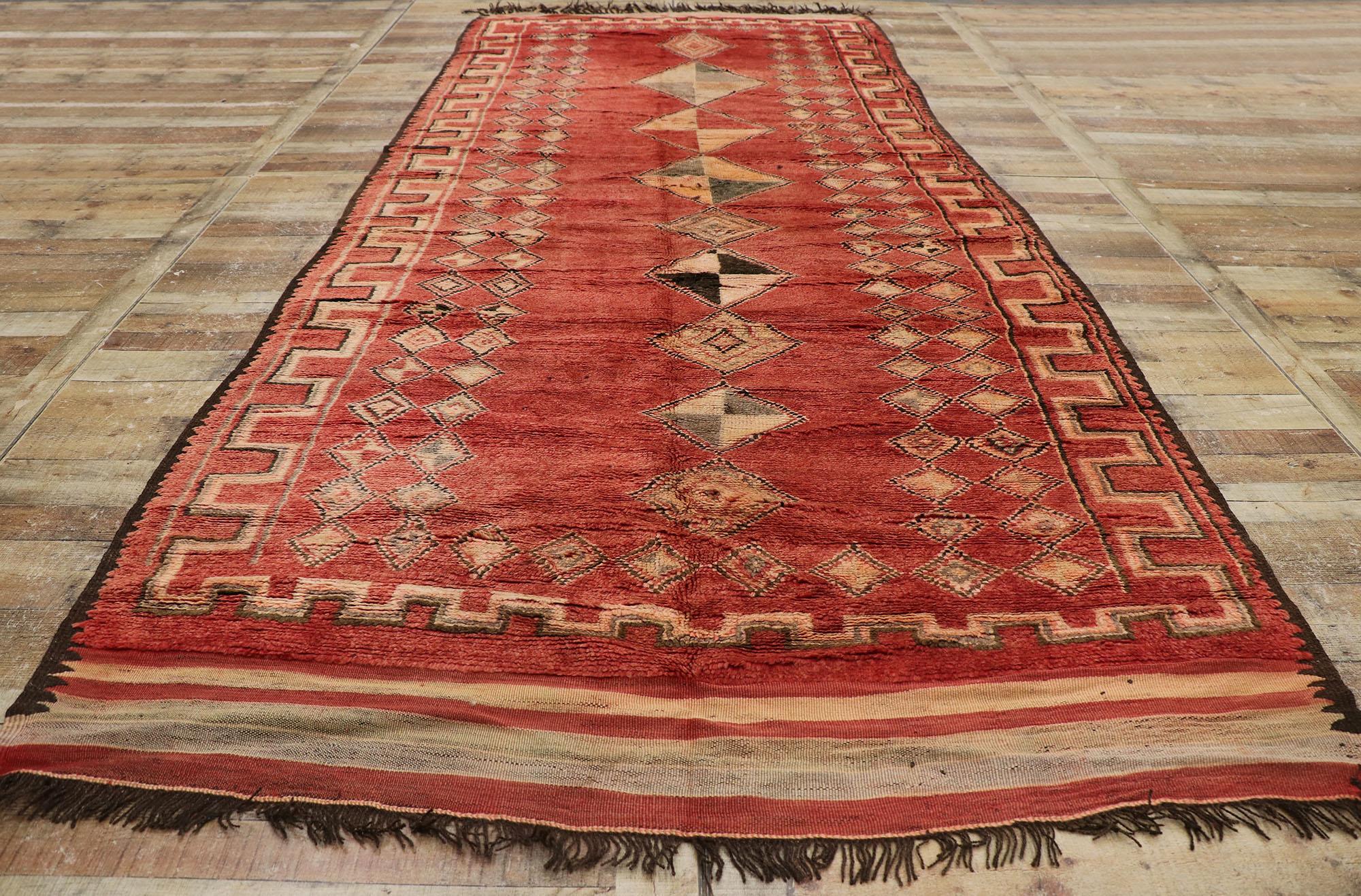 20th Century Vintage Red Taznakht Moroccan Rug by Berber Tribes of Morocco For Sale