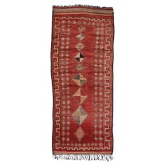 Vintage Red Moroccan Rug by Berber Tribes of Morocco