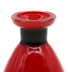 Jarrón vintage rojo de cristal de Murano - Italia - Años 70