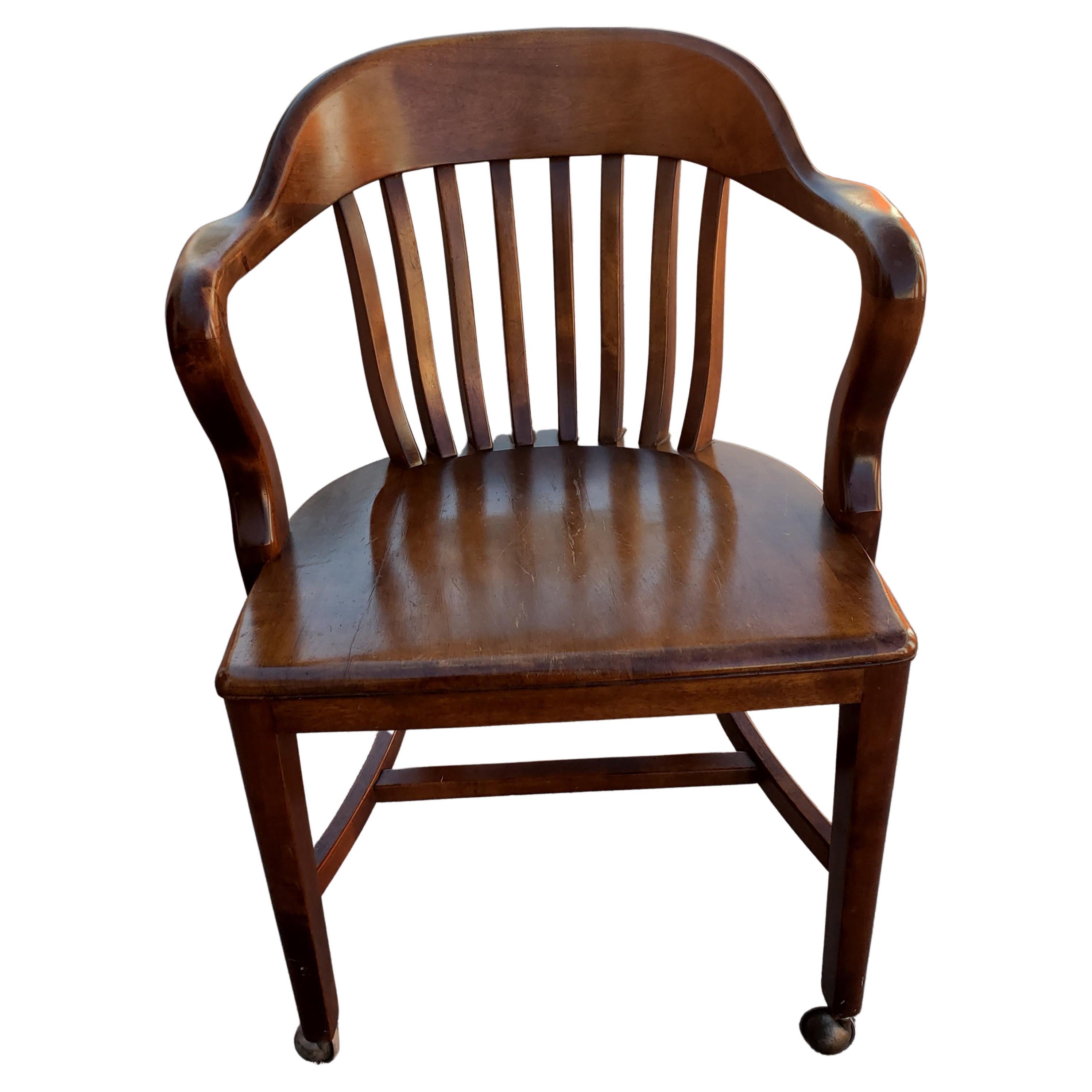 wood bankers chair
