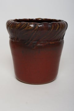 Vintage Red, Ochre and Slate Studio Ceramic Planter by Deanna Nichols