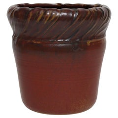 Vintage Red, Ochre and Slate Studio Ceramic Planter by Deanna Nichols