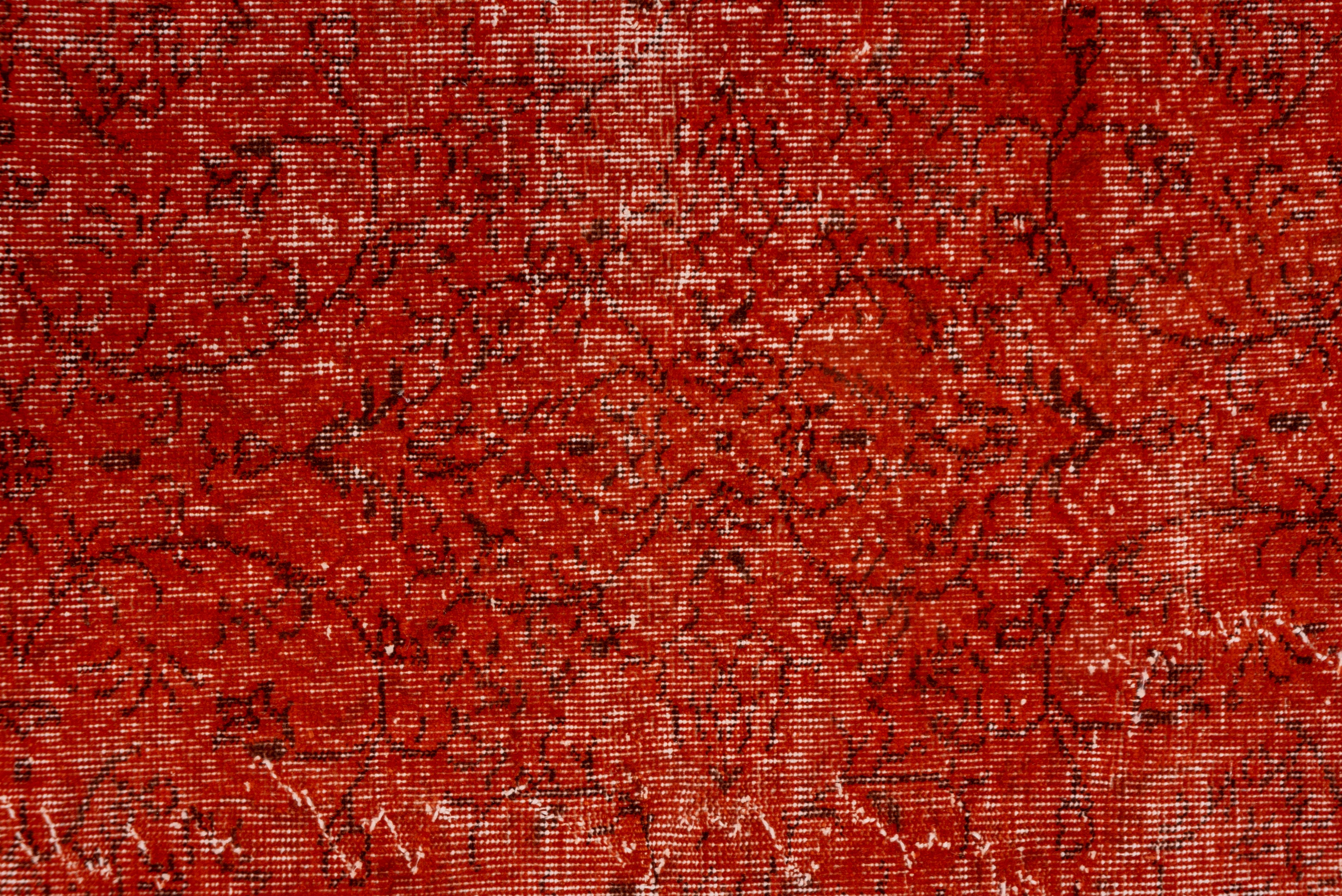 Modern Vintage Red Overdyed Carpet For Sale