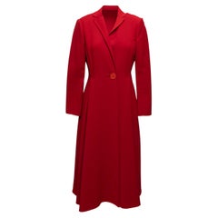 Vintage Red Pauline Trigere Cappotto lungo taglia US M