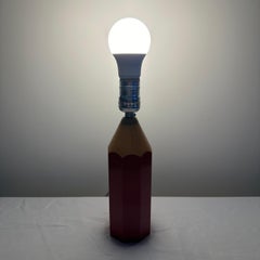 Vintage Red Pencil Table Lamp Pop Art Style, 1980s