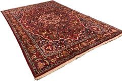 Vintage Persian Bakhtiari Area Rug, Hand-Woven, 1940, 6'9"x10'1"