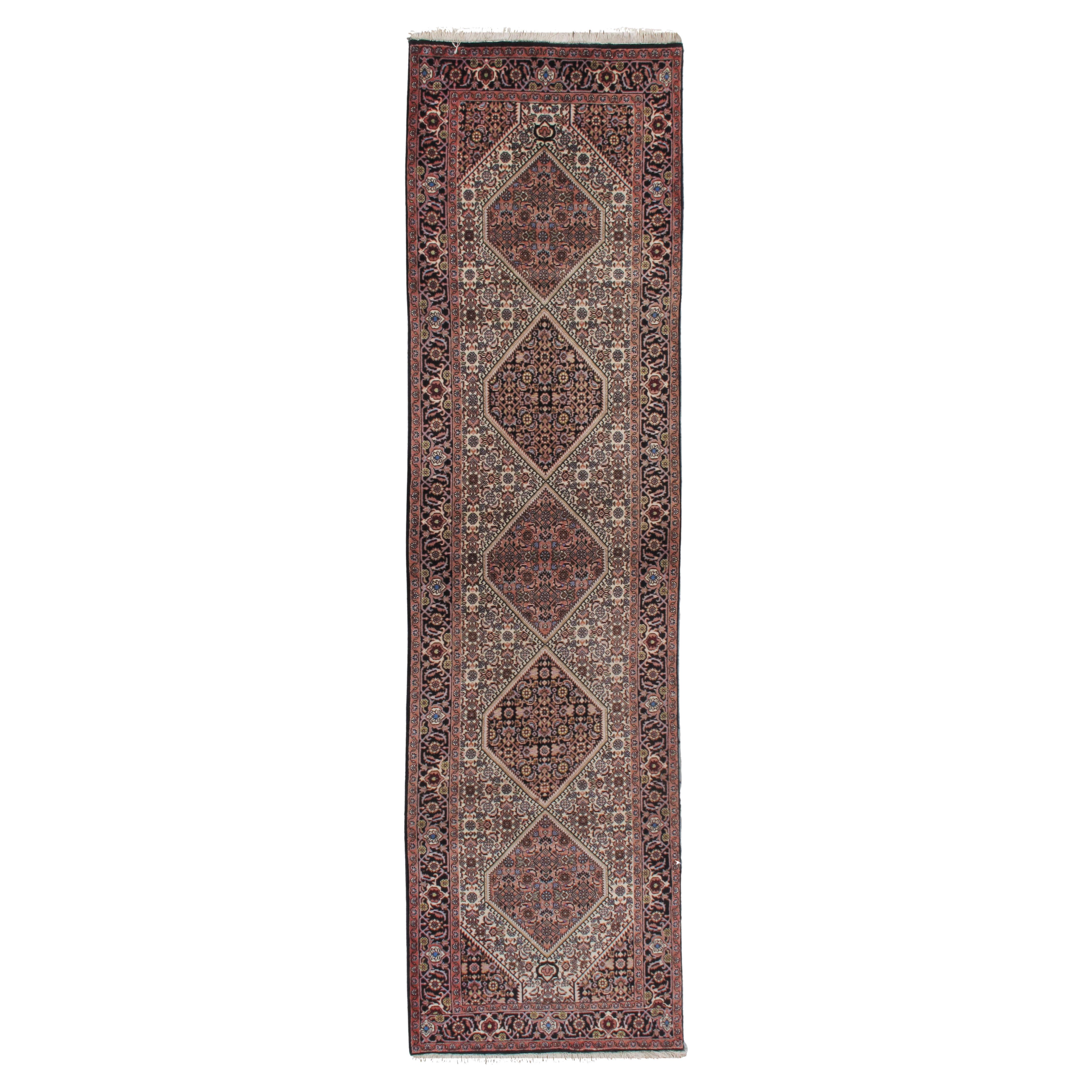 Vintage Red Persian Bidjar Runner Rug 2'7 X 9'9