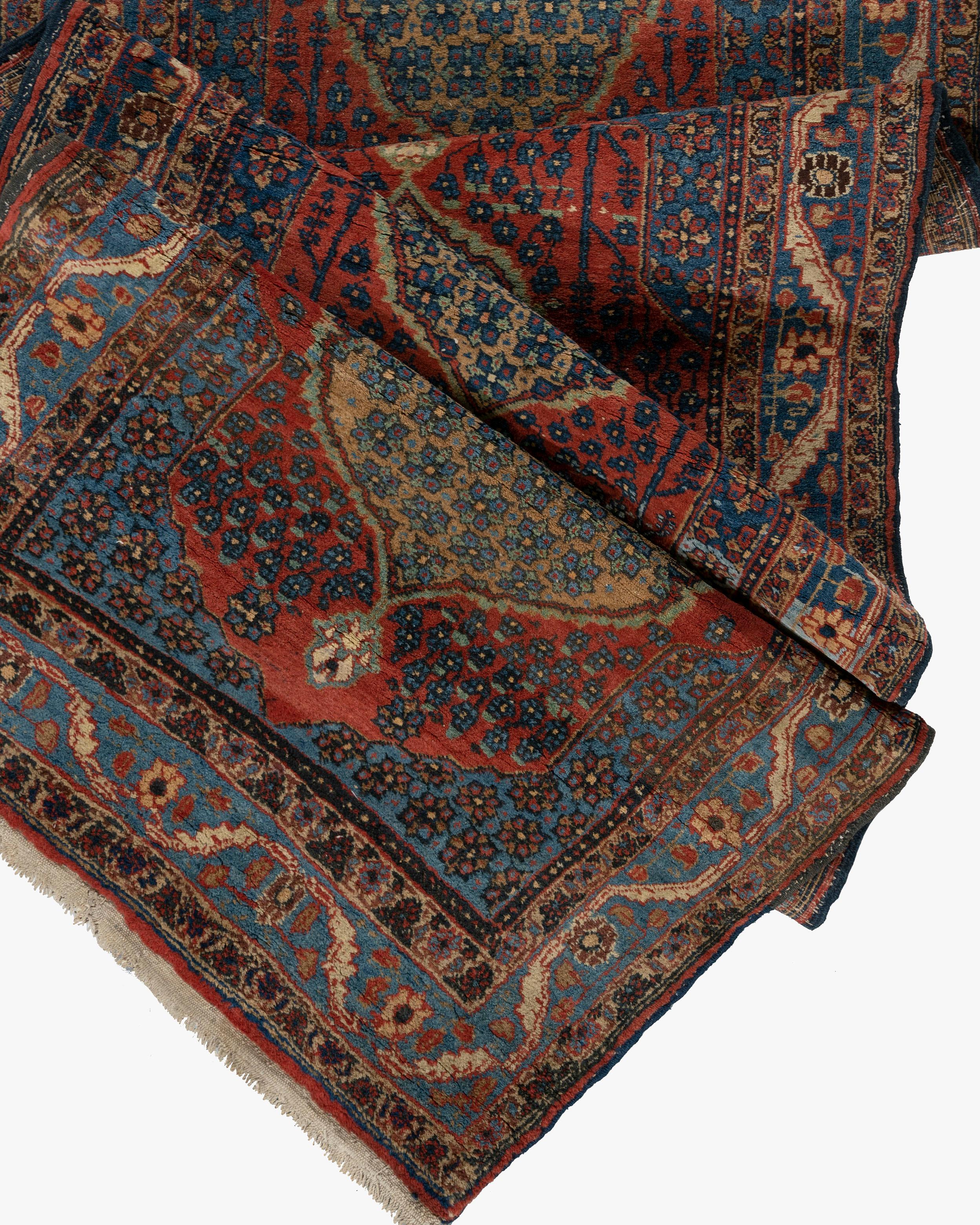 Vintage Red Persian Bidjar Runner Rug 3'3 x 13'6 In condizioni buone in vendita a New York, NY