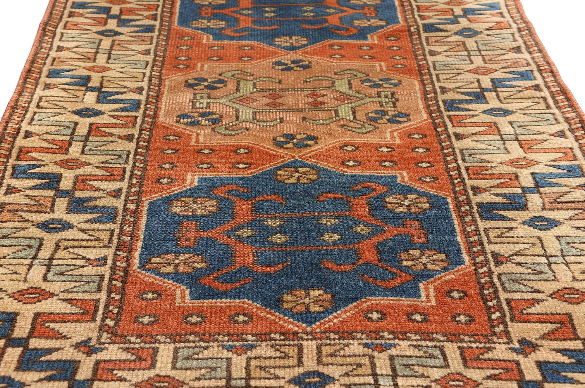 Vintage Rot Persisch Hamadan Teppich Teppich Läufer im Zustand „Gut“ im Angebot in Dallas, TX