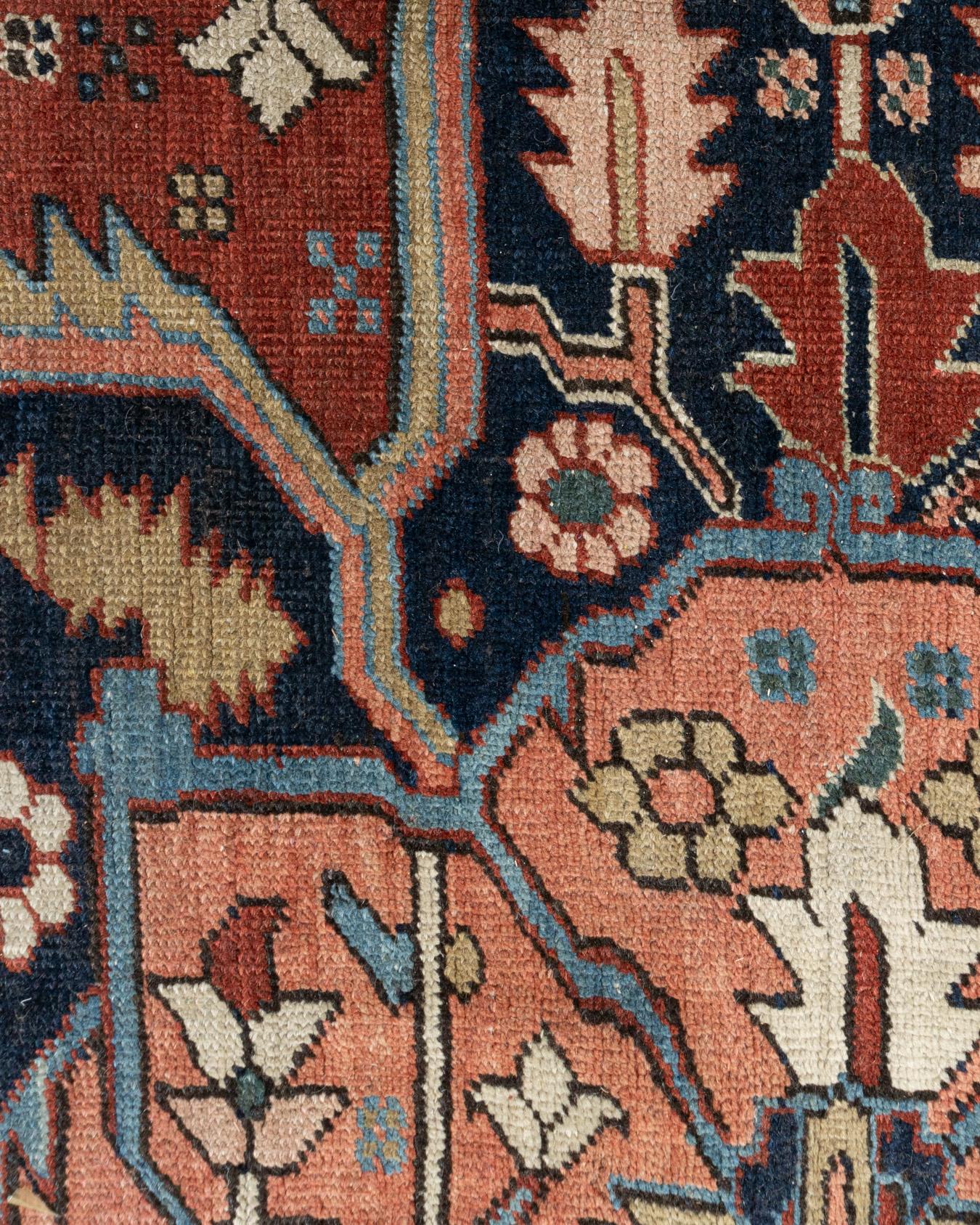Vintage Rot Persisch Heriz Serapi Teppich 11'4 x 18'5 im Angebot 10