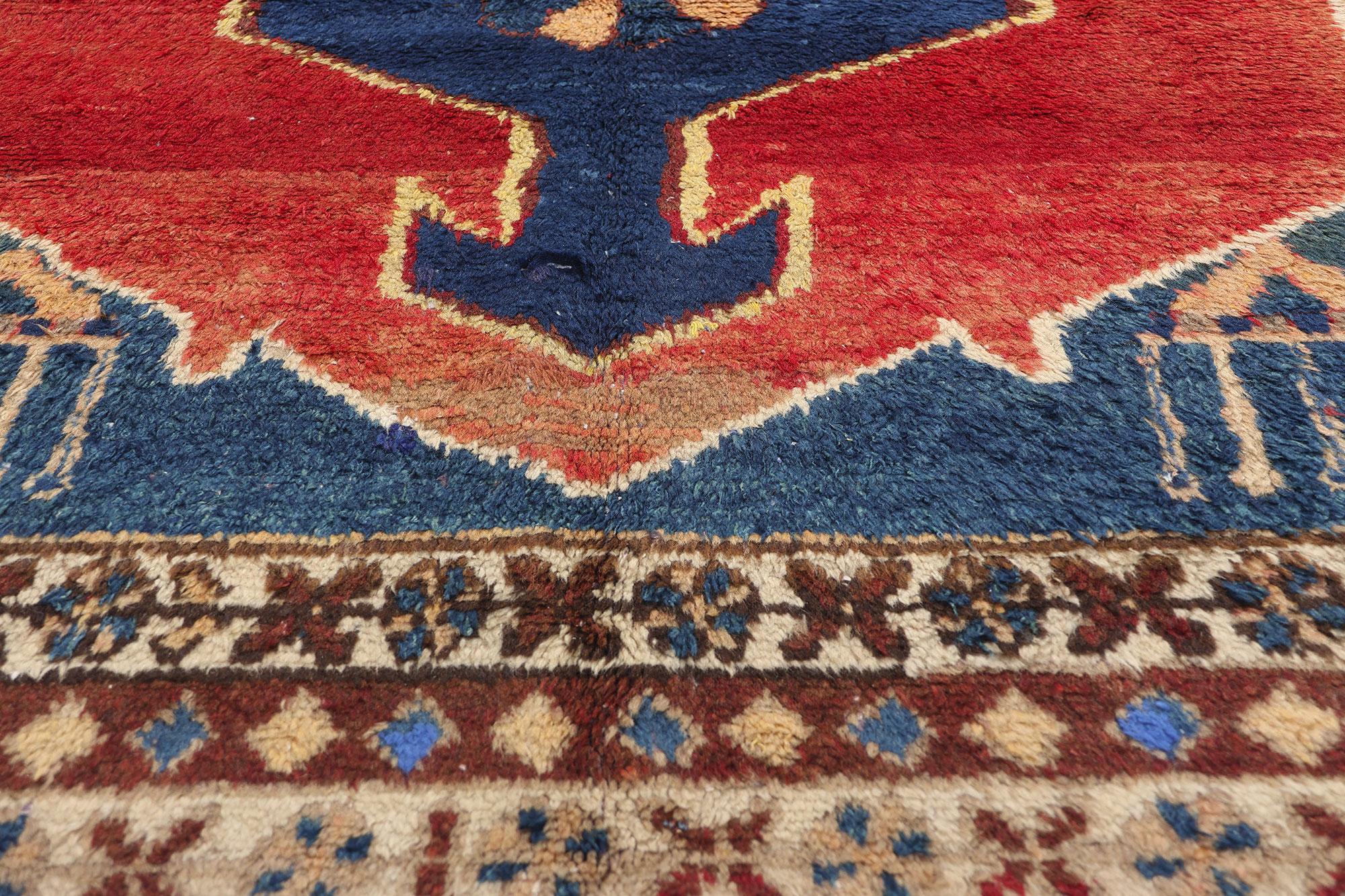 Alter roter persischer Lori-Diamant-Teppich (Handgeknüpft) im Angebot