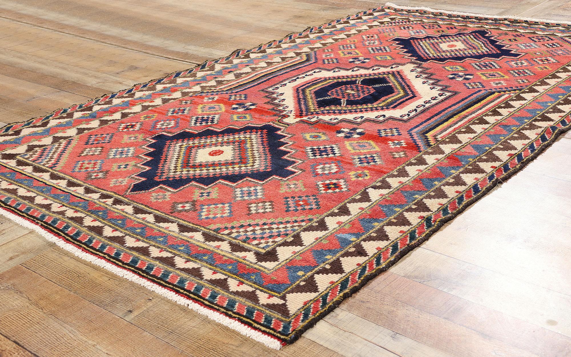 Alter roter persischer Lori-Diamant-Teppich (20. Jahrhundert) im Angebot