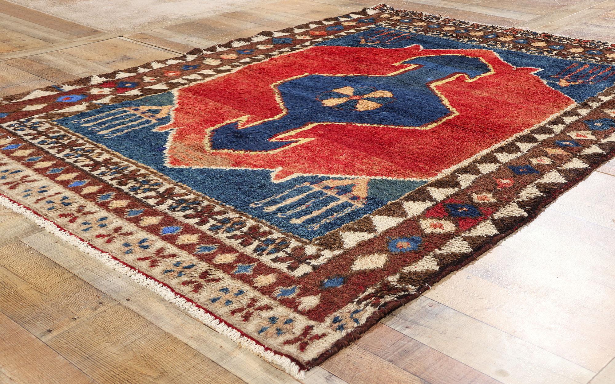 Alter roter persischer Lori-Diamant-Teppich (20. Jahrhundert) im Angebot