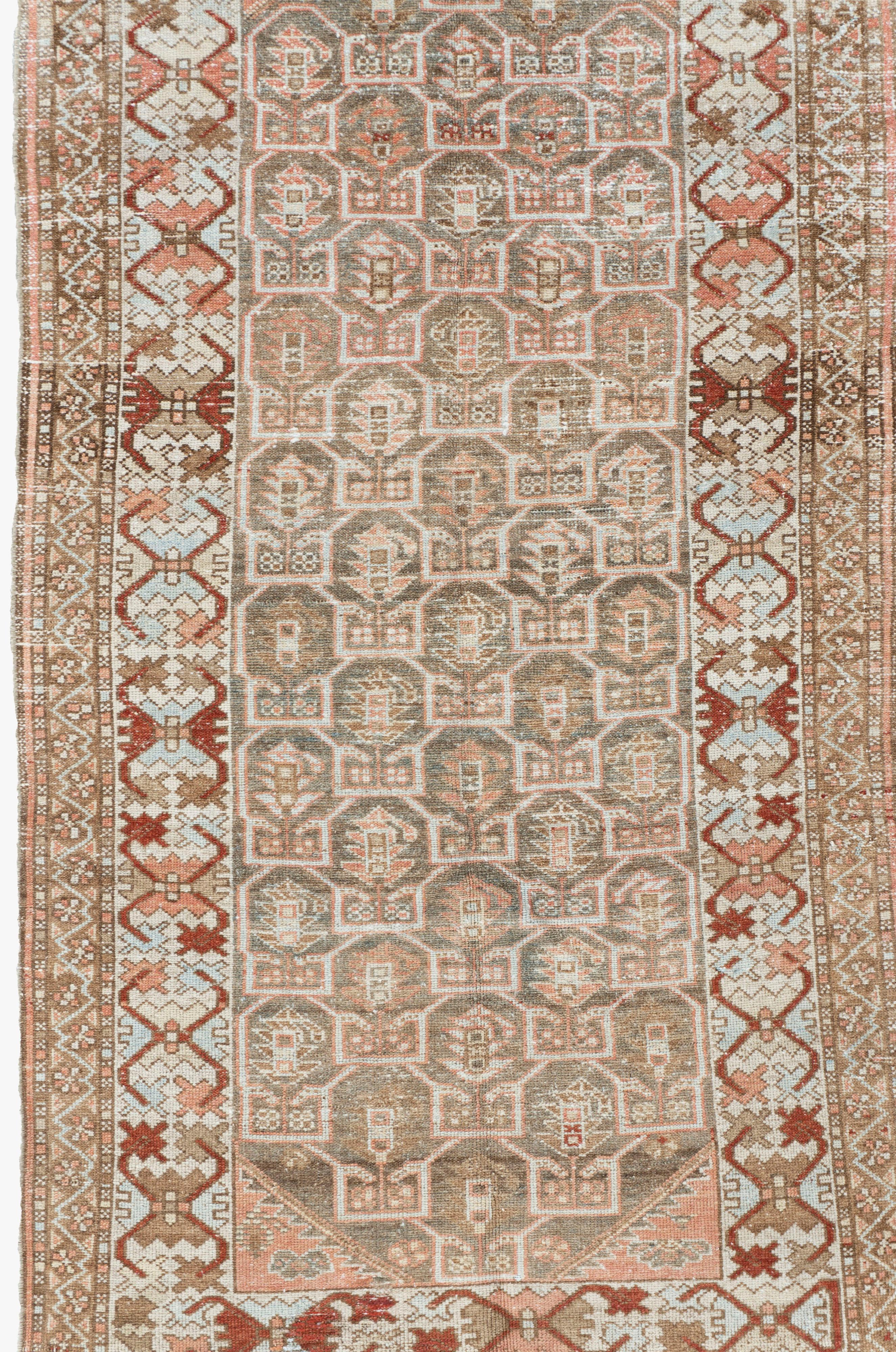 Vintage Red Persian Malayer Area Rug  3'2x6'3 In Good Condition For Sale In New York, NY