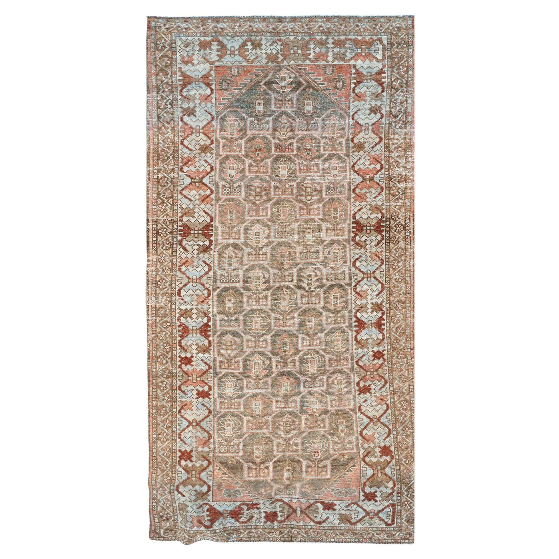 Vintage Red Persian Malayer Area Rug  3'2x6'3 For Sale