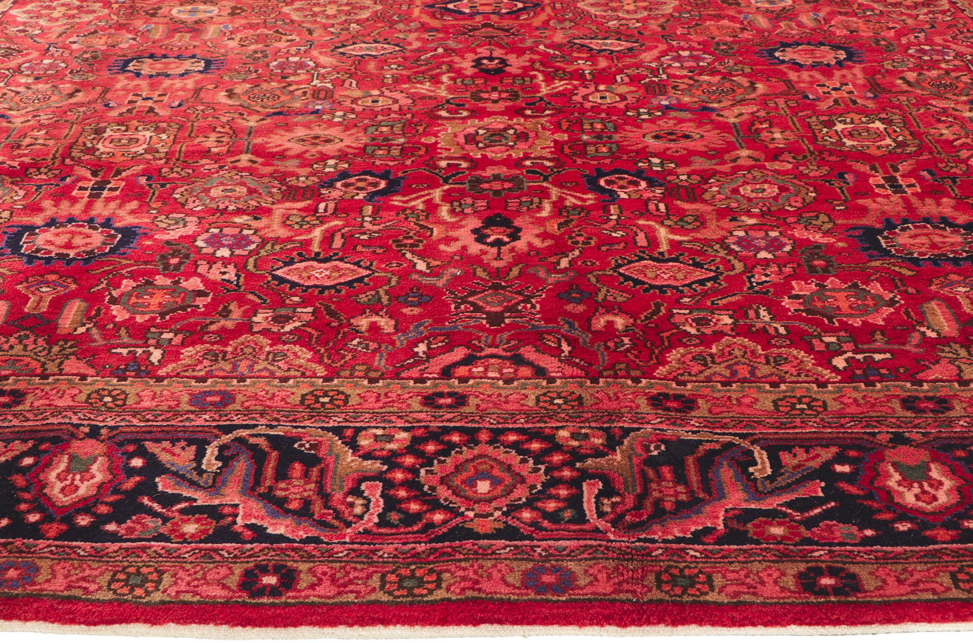 Vintage Red Persian Malayer Rug In Good Condition For Sale In Dallas, TX