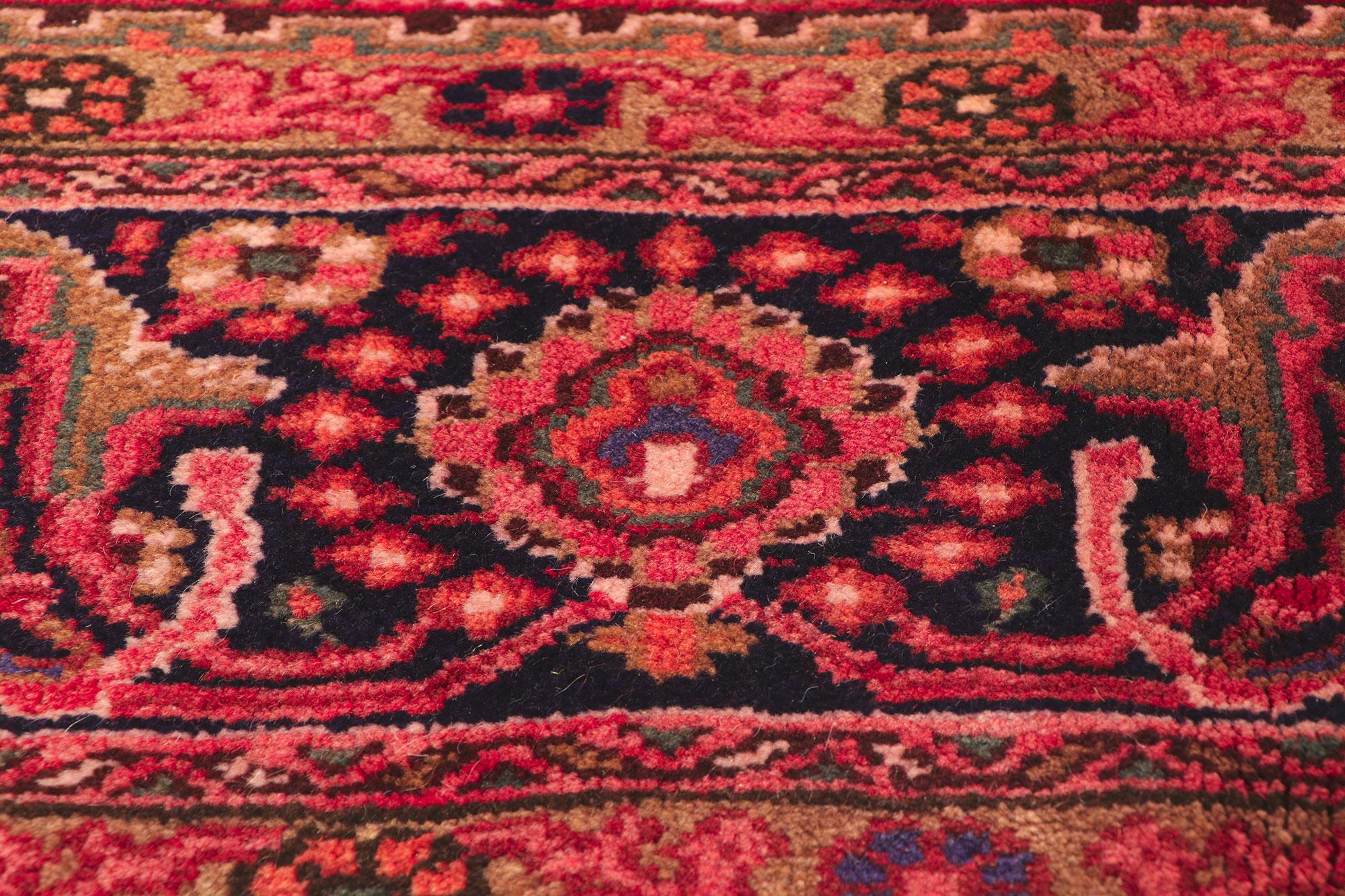 19th Century Vintage Red Persian Malayer Rug For Sale
