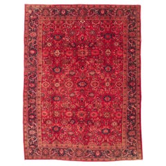 Alter roter persischer Malayer-Teppich