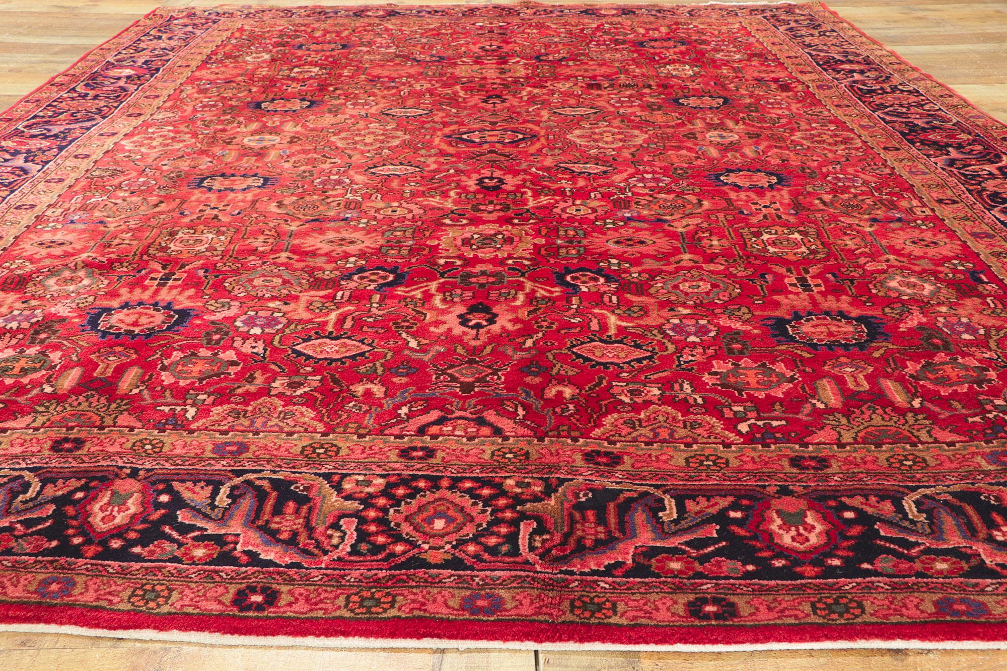 Alter roter persischer Malayer-Teppich im Angebot 6