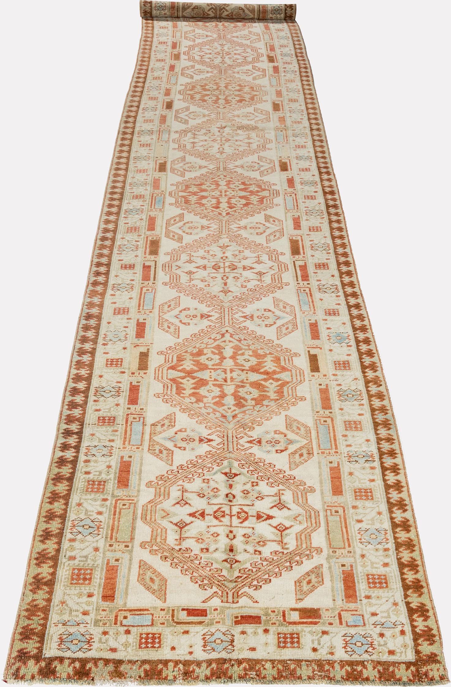 Vintage Red Persian Serab Runner 3'2 x 17'11 For Sale 4