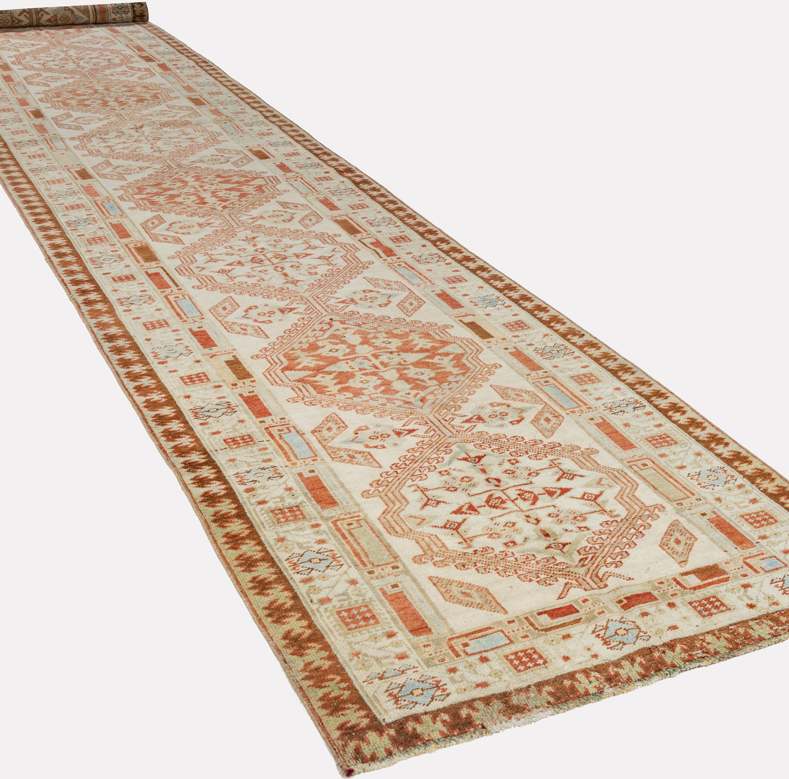 Vintage Red Persian Serab Runner 3'2 x 17'11 For Sale 5