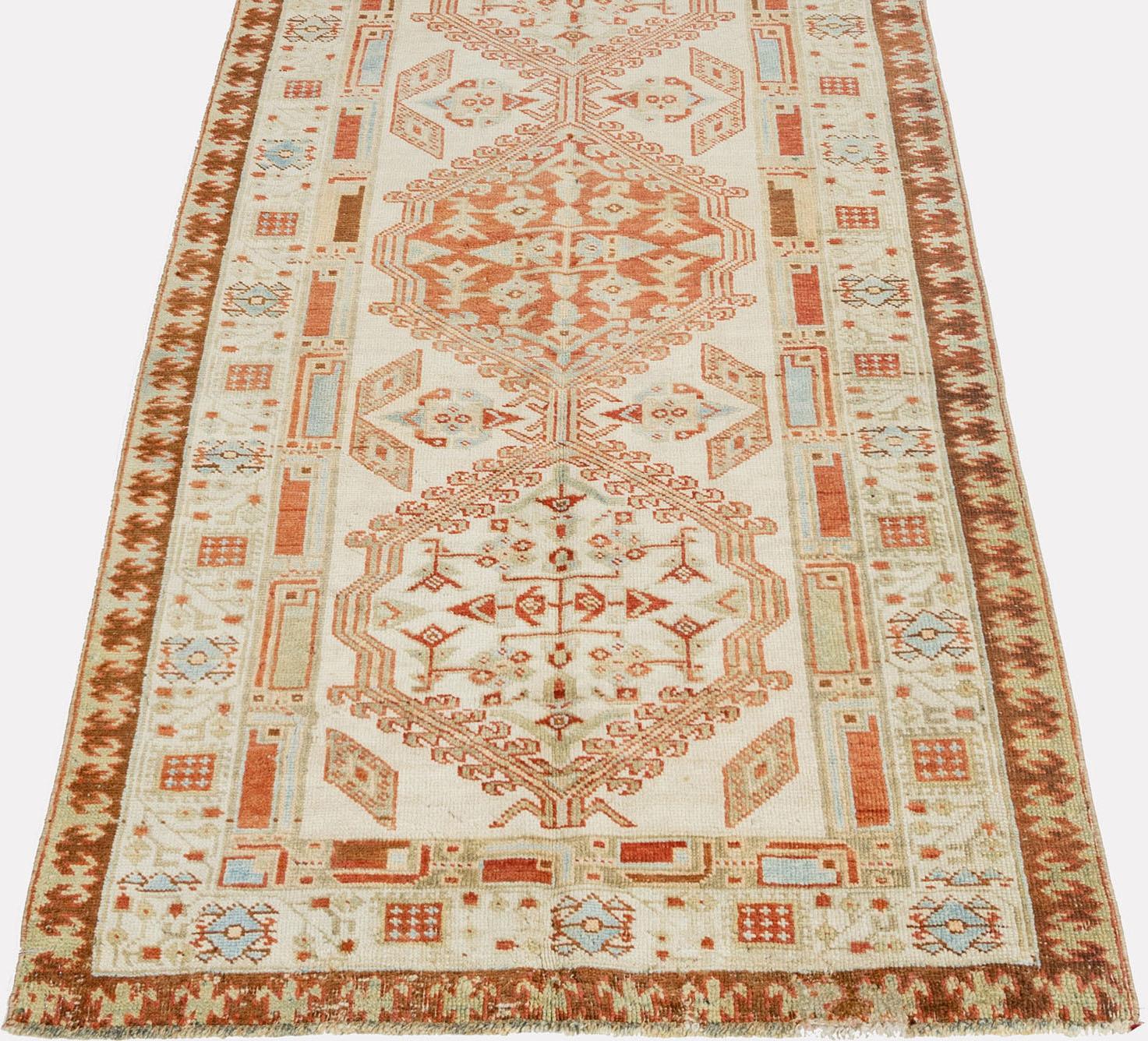 Vintage Red Persian Serab Runner 3'2 x 17'11 For Sale 6