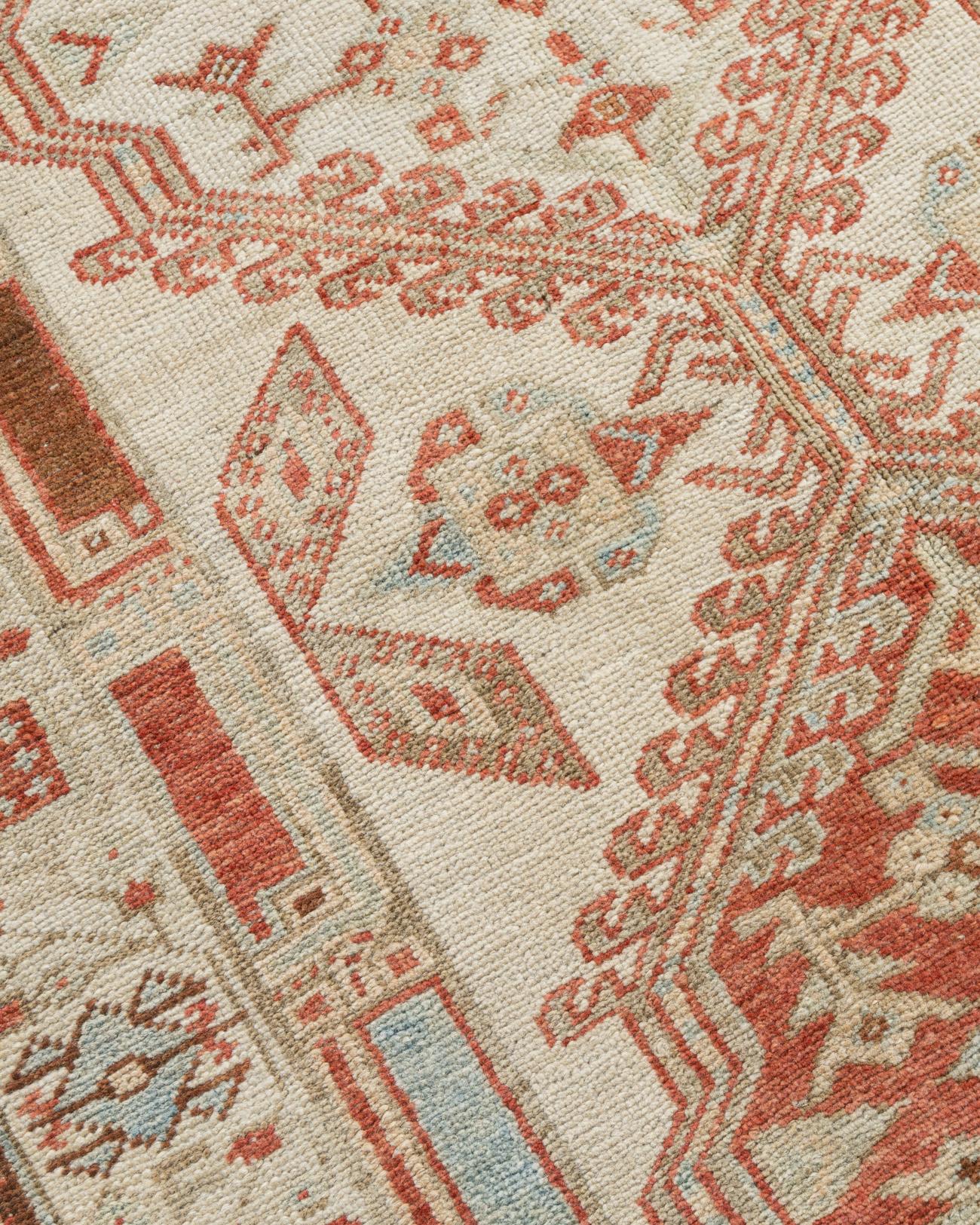 Wool Vintage Red Persian Serab Runner 3'2 x 17'11 For Sale