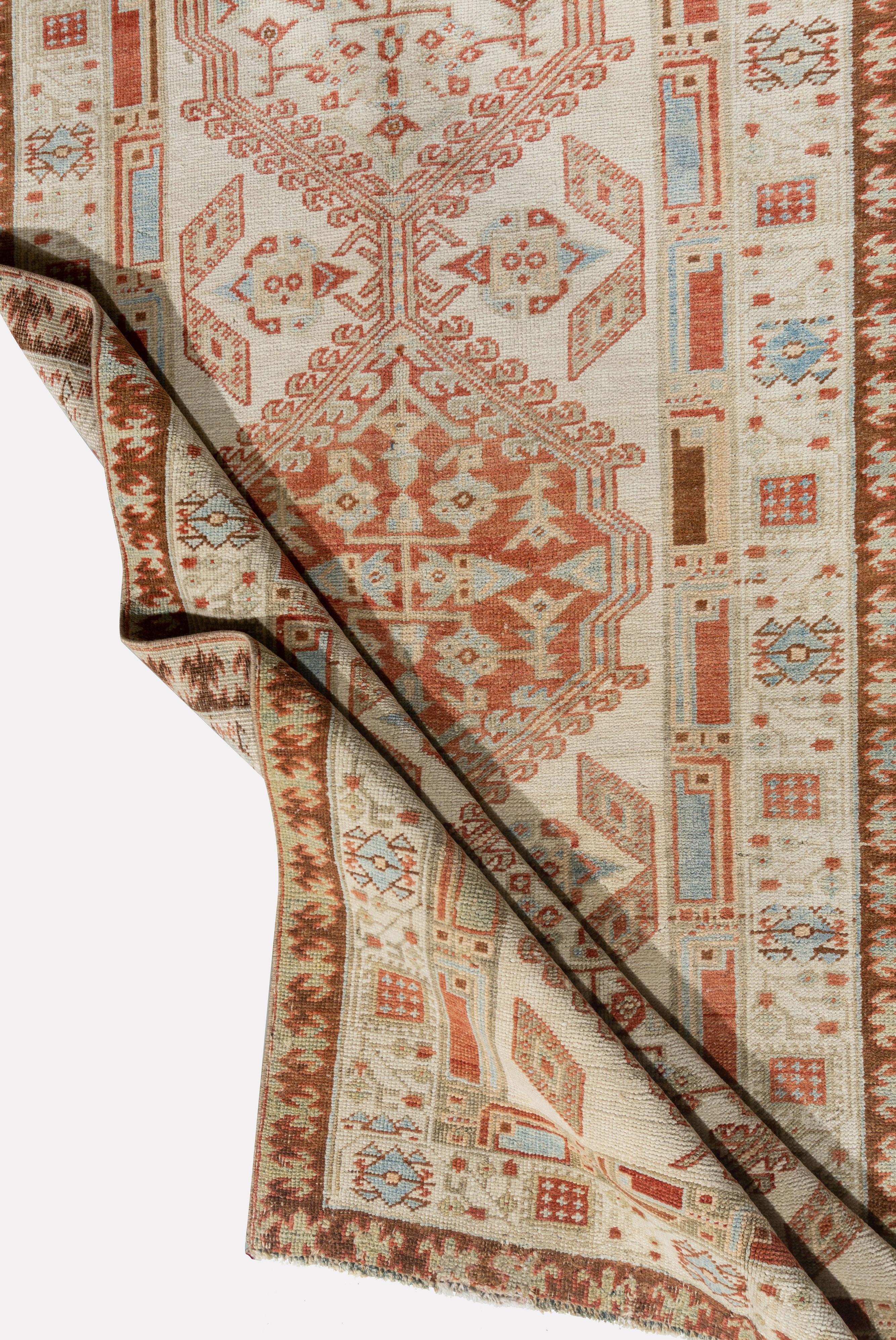 Vintage Red Persian Serab Runner 3'2 x 17'11 For Sale 3