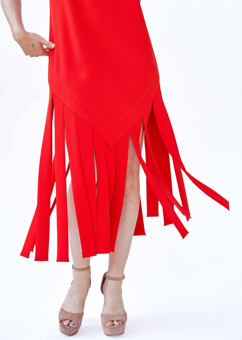 Vintage Red Pierre Cardin 1960s Car Wash Dress For Sale 2