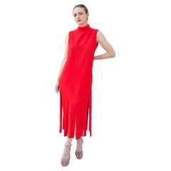 Vintage Red Pierre Cardin 1960s Car Wash Dress