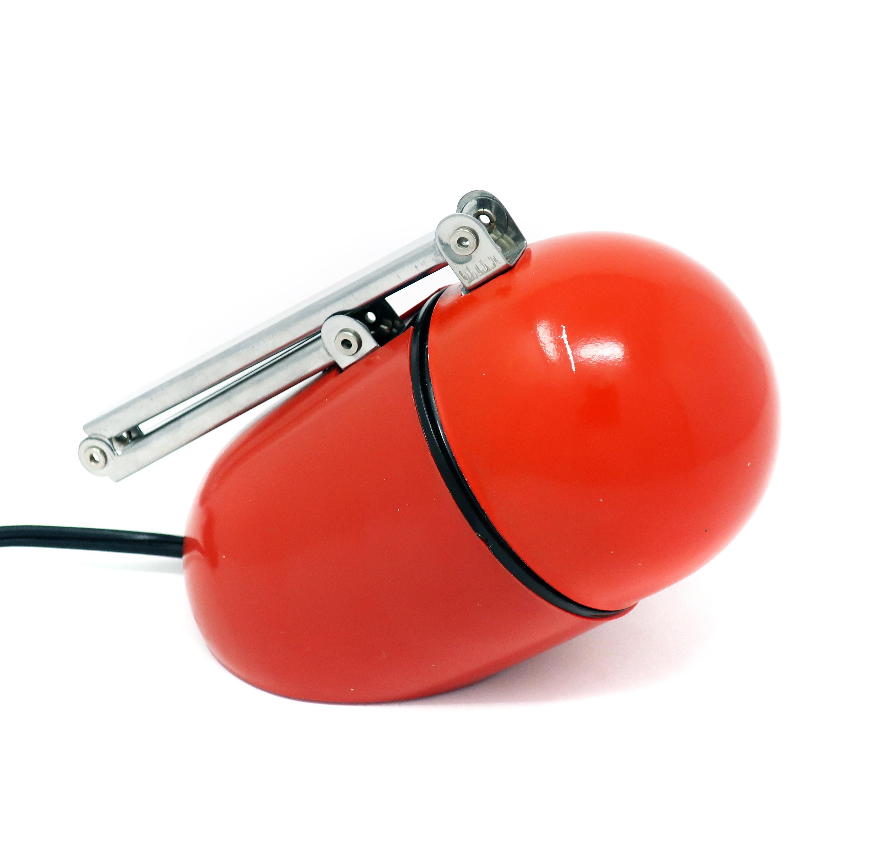 Unknown Vintage Red Pill Desk Lamp