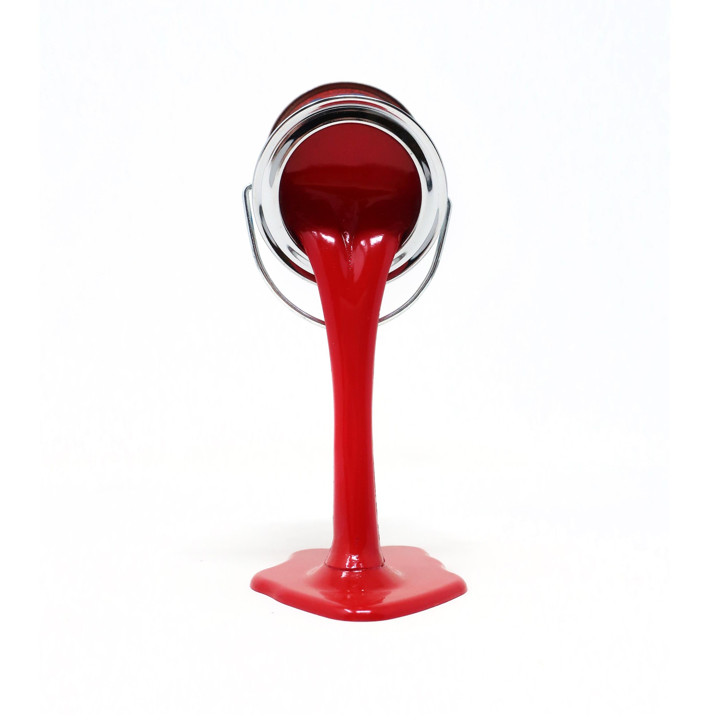 XX secolo Vintage Red Pop Art APC Pouring Paint Bank in vendita