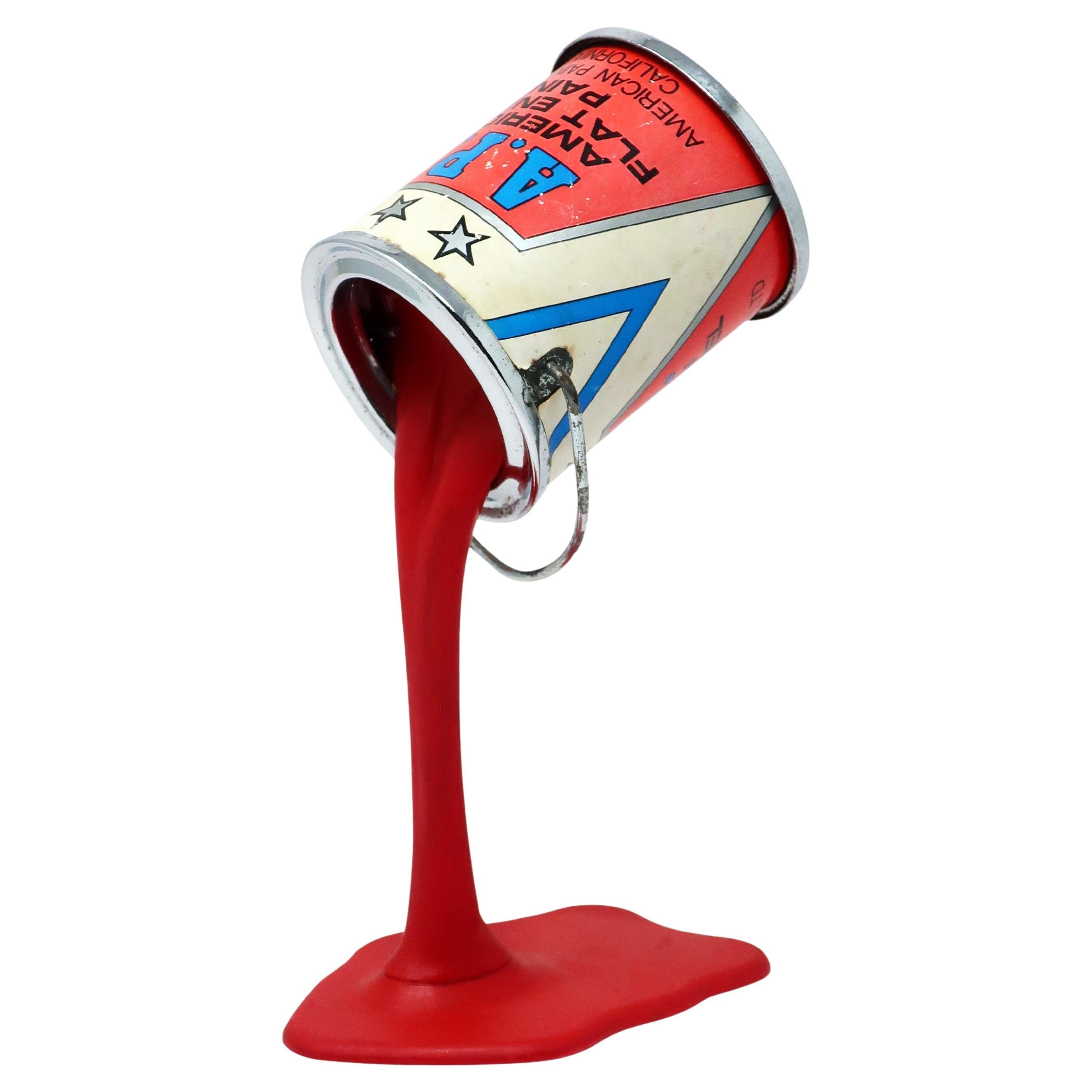 Banco Vintage Rojo Pop Art APC Bote de Pintura en venta