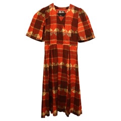 Robe vintage à imprimé rouge Kansai