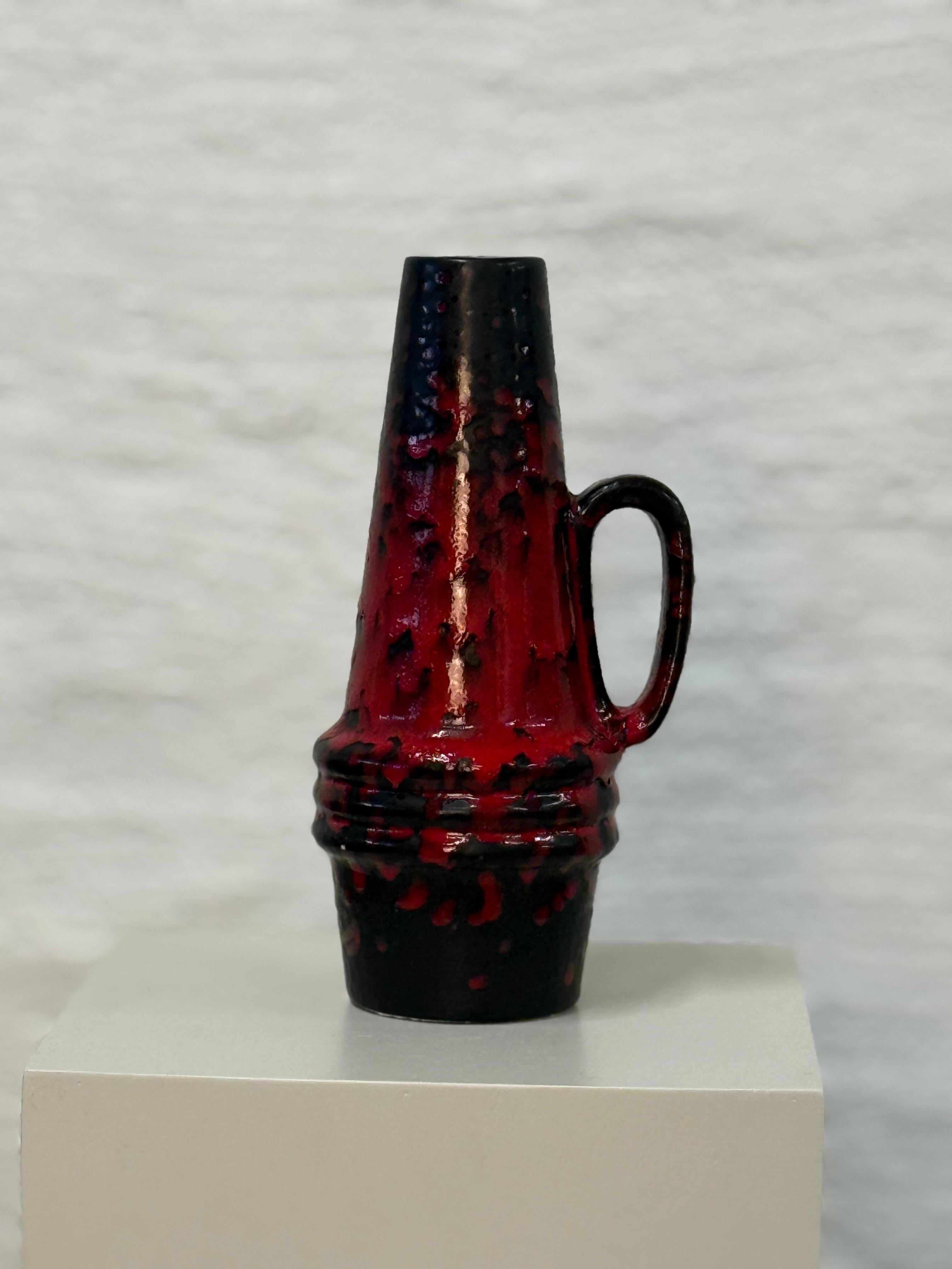Vaso Scheurich Glava rosso vintage, Germania Ovest, anni '60 in vendita 3