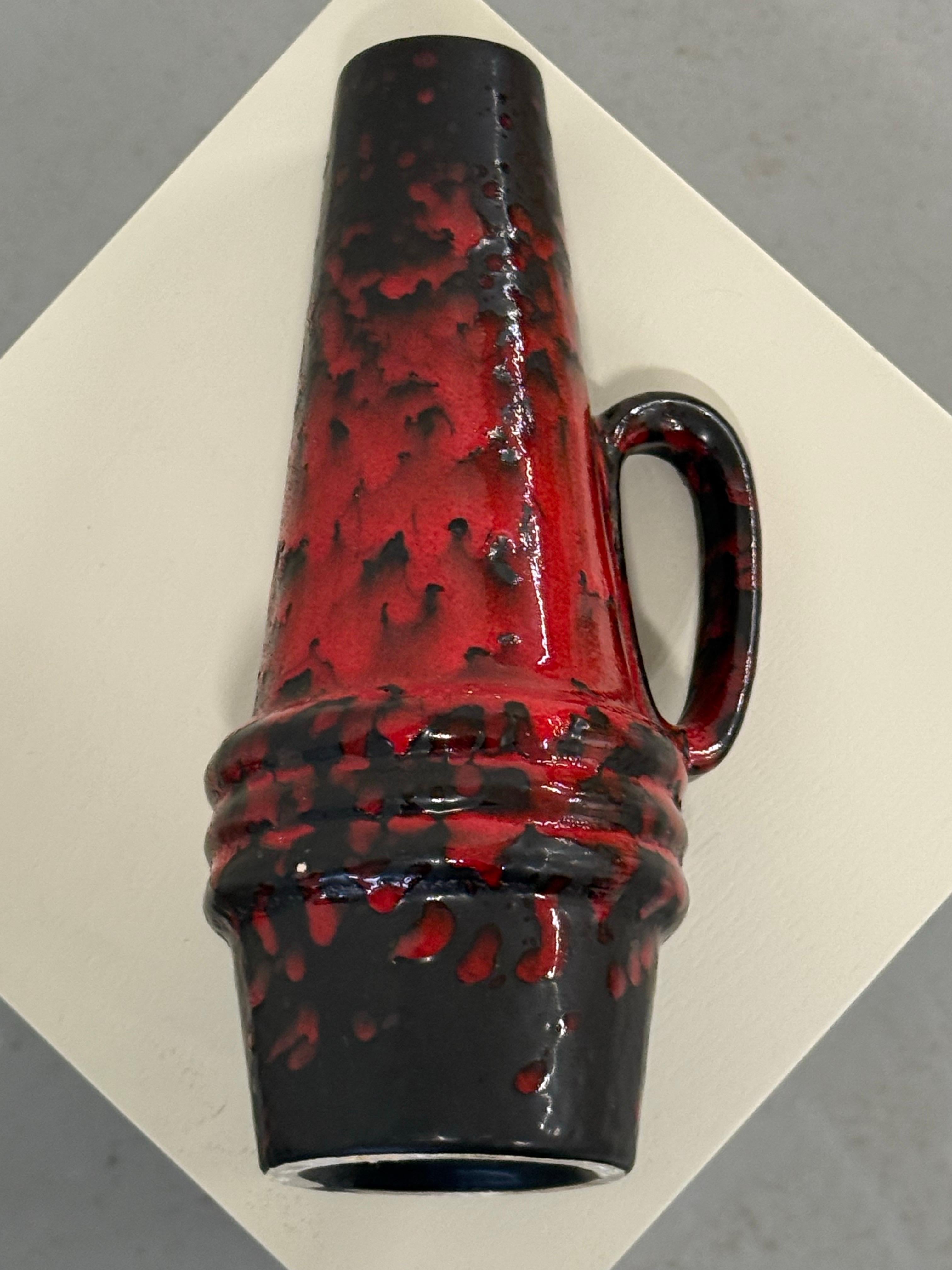 Vaso Scheurich Glava rosso vintage, Germania Ovest, anni '60 in vendita 1