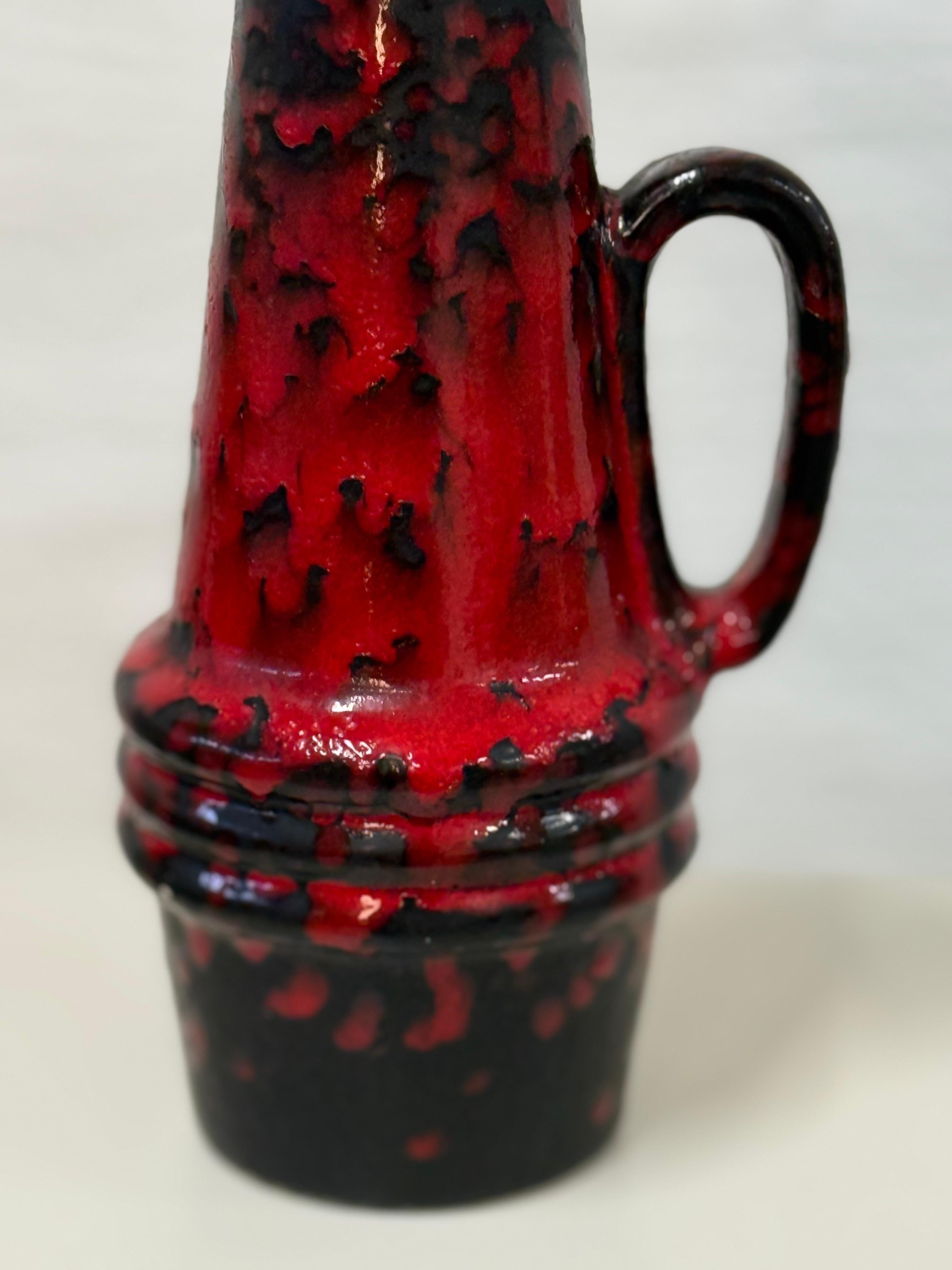 Vaso Scheurich Glava rosso vintage, Germania Ovest, anni '60 in vendita 2