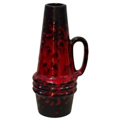 Rote Scheurich Glava-Vase, Westdeutschland, 1960er Jahre, Vintage
