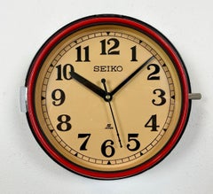 Vintage Red Seiko Ship Wall Clock, 1970s