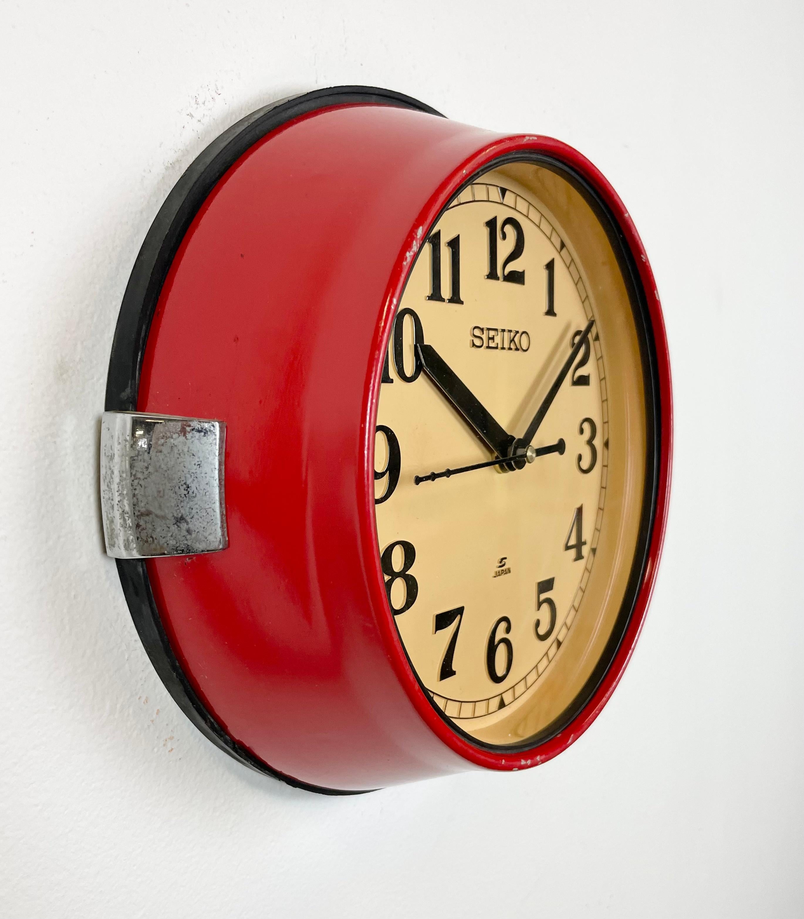 vintage red wall clock