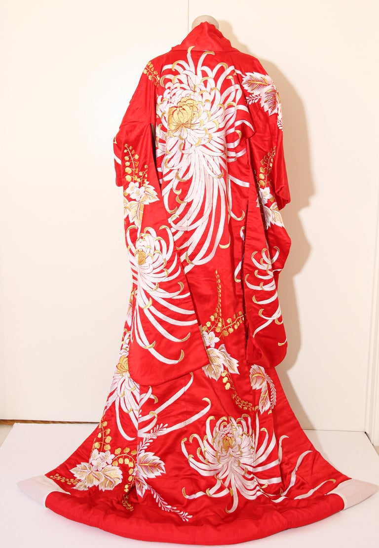 japanese red wedding dress Japanese Wedding Kimono (24N-1-2)