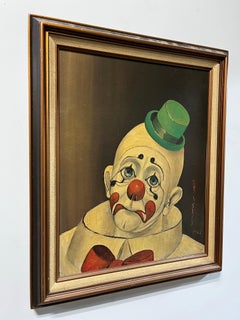 Vintage Red Skelton Clown Painting Lithograph Print 1972