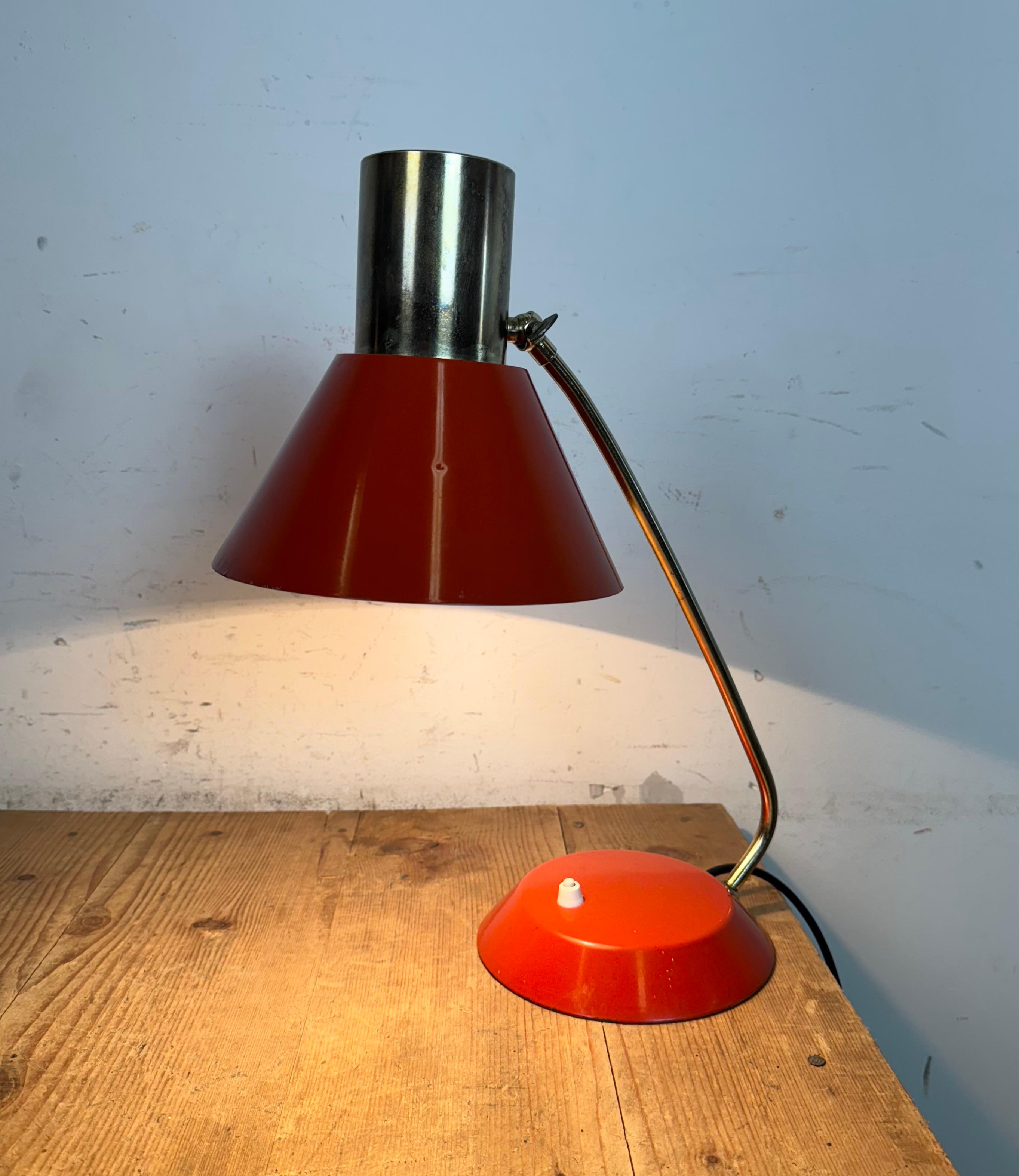 Lampe à poser rouge vintage , 1970 en vente 4