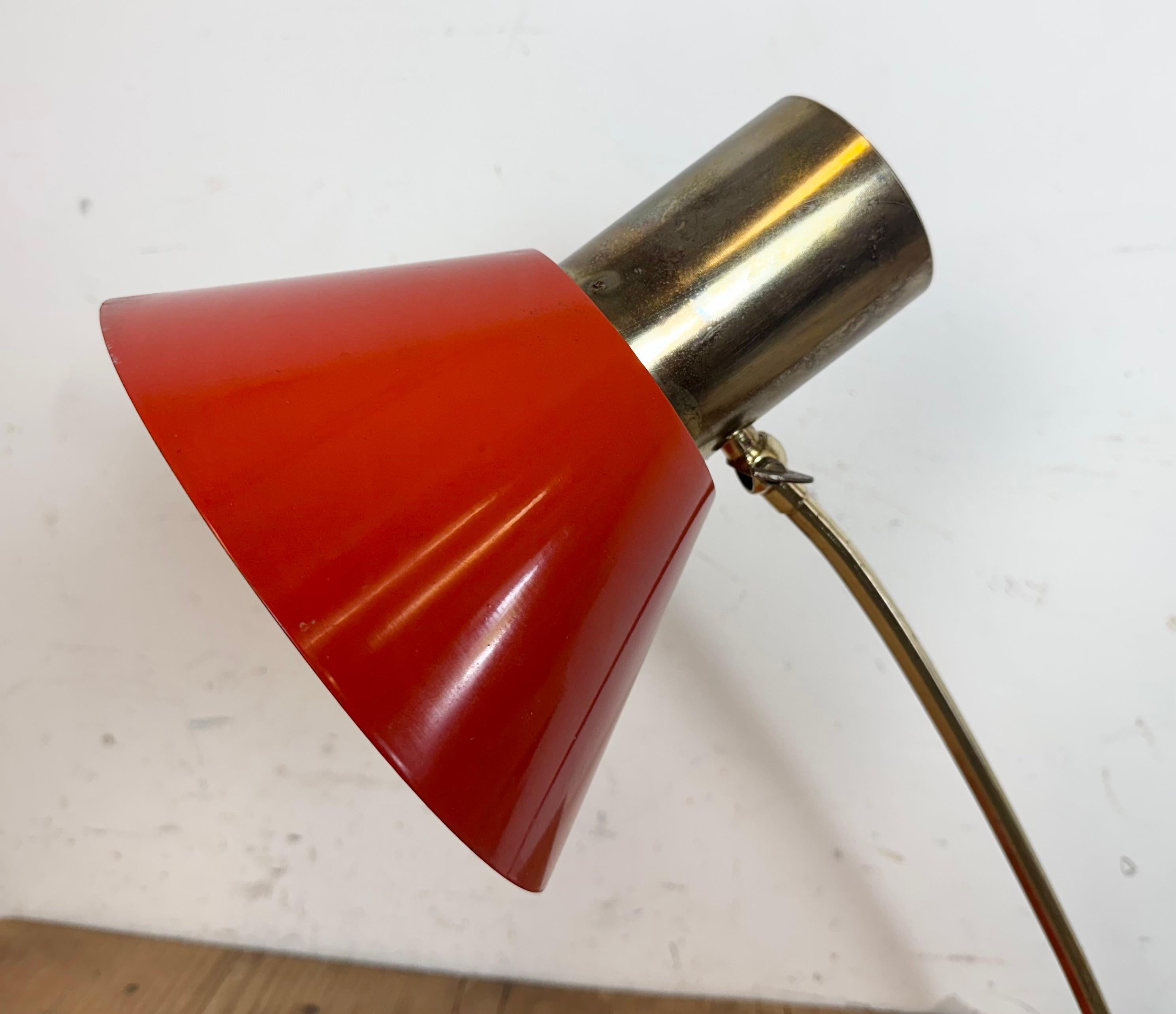Industriel Lampe à poser rouge vintage , 1970 en vente