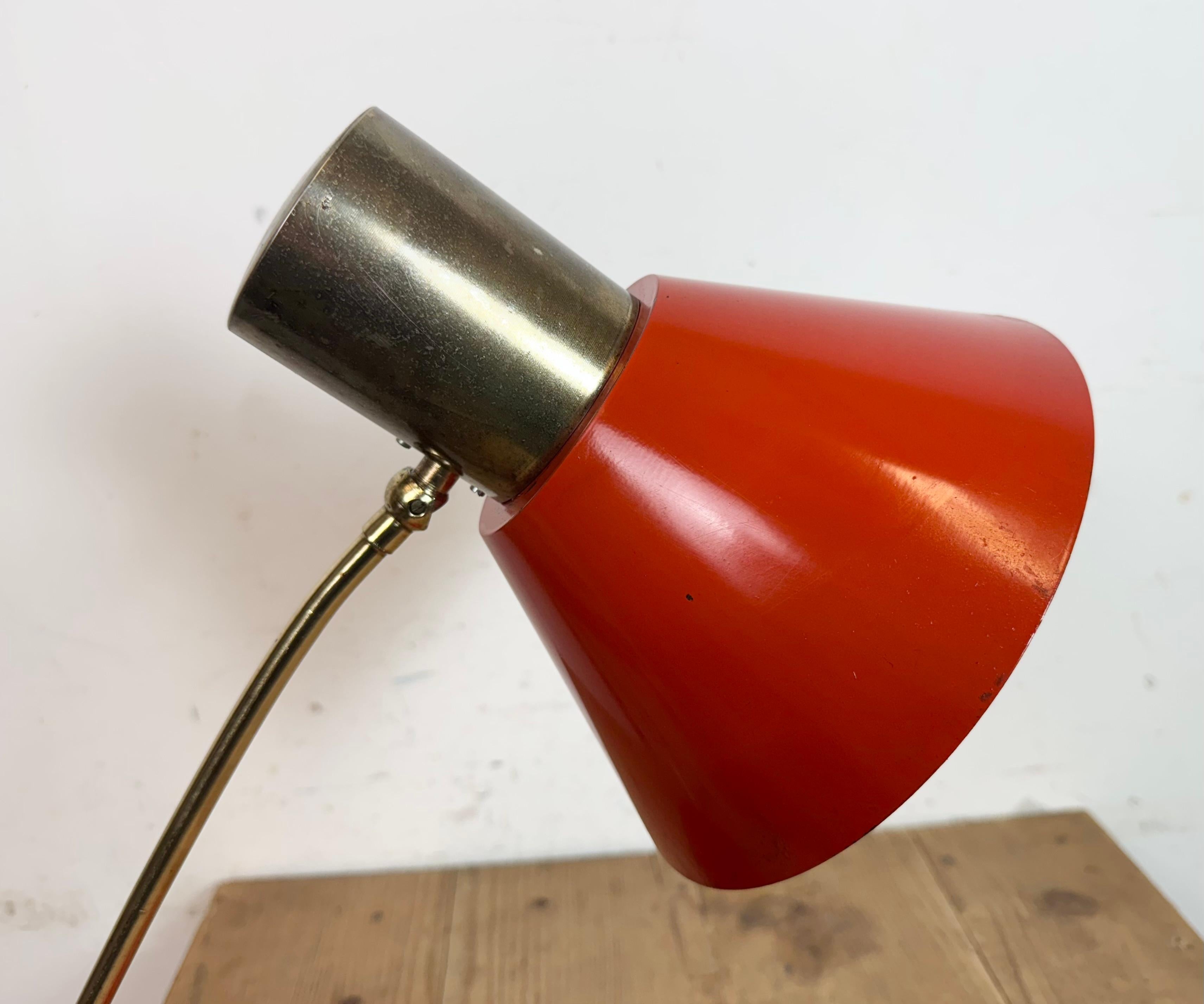 Métal Lampe à poser rouge vintage , 1970 en vente